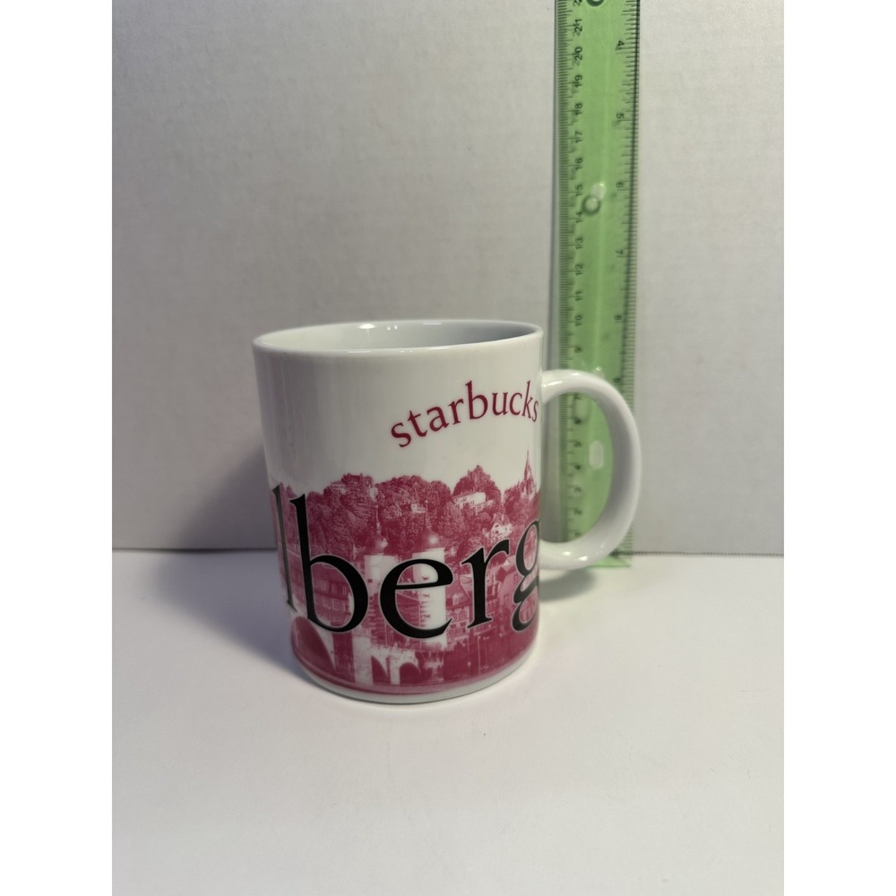 Vintage 2002 Starbucks Heidelberg Germany City Mug Collector Series Pink 16 oz